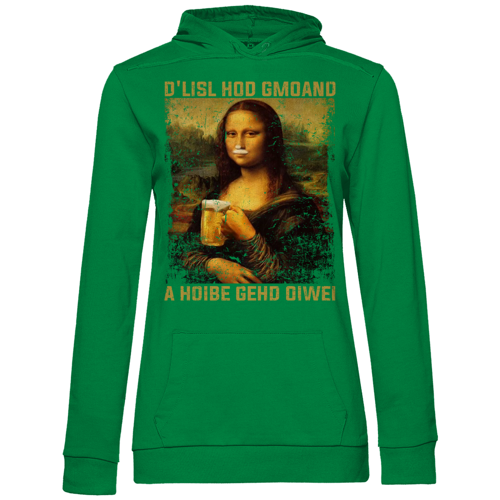 D´Lisl hod gmoand a Hoibe gehd oiwei - Damen Hoodie Kelly Green