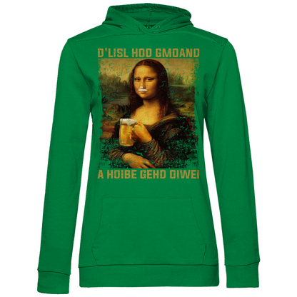 D´Lisl hod gmoand a Hoibe gehd oiwei - Damen Hoodie Kelly Green