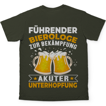 Führender Bierologe zur Bekämpfung akuter Unterhopfung - Herren Shirt Urban Khaki