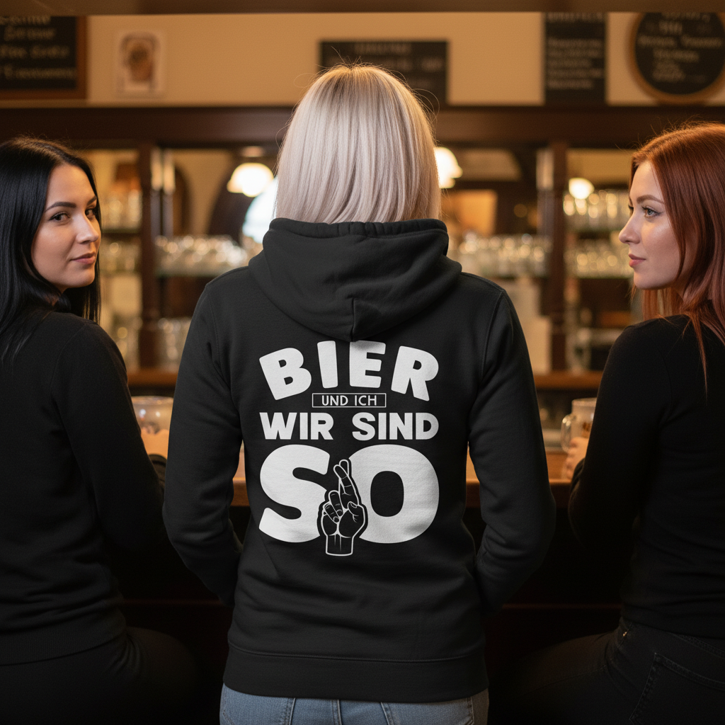 Bier und ich wir sind so - Damen Hoodie