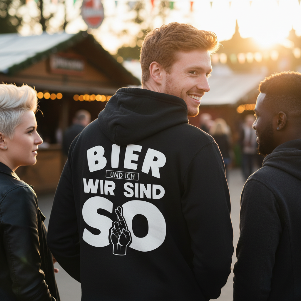 Bier und ich wir sind so - Unisex Hoodie