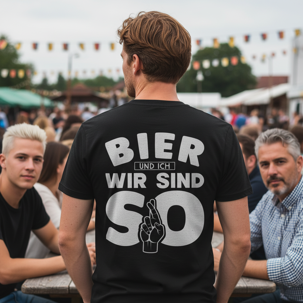 Bier und ich wir sind so - Herren Shirt