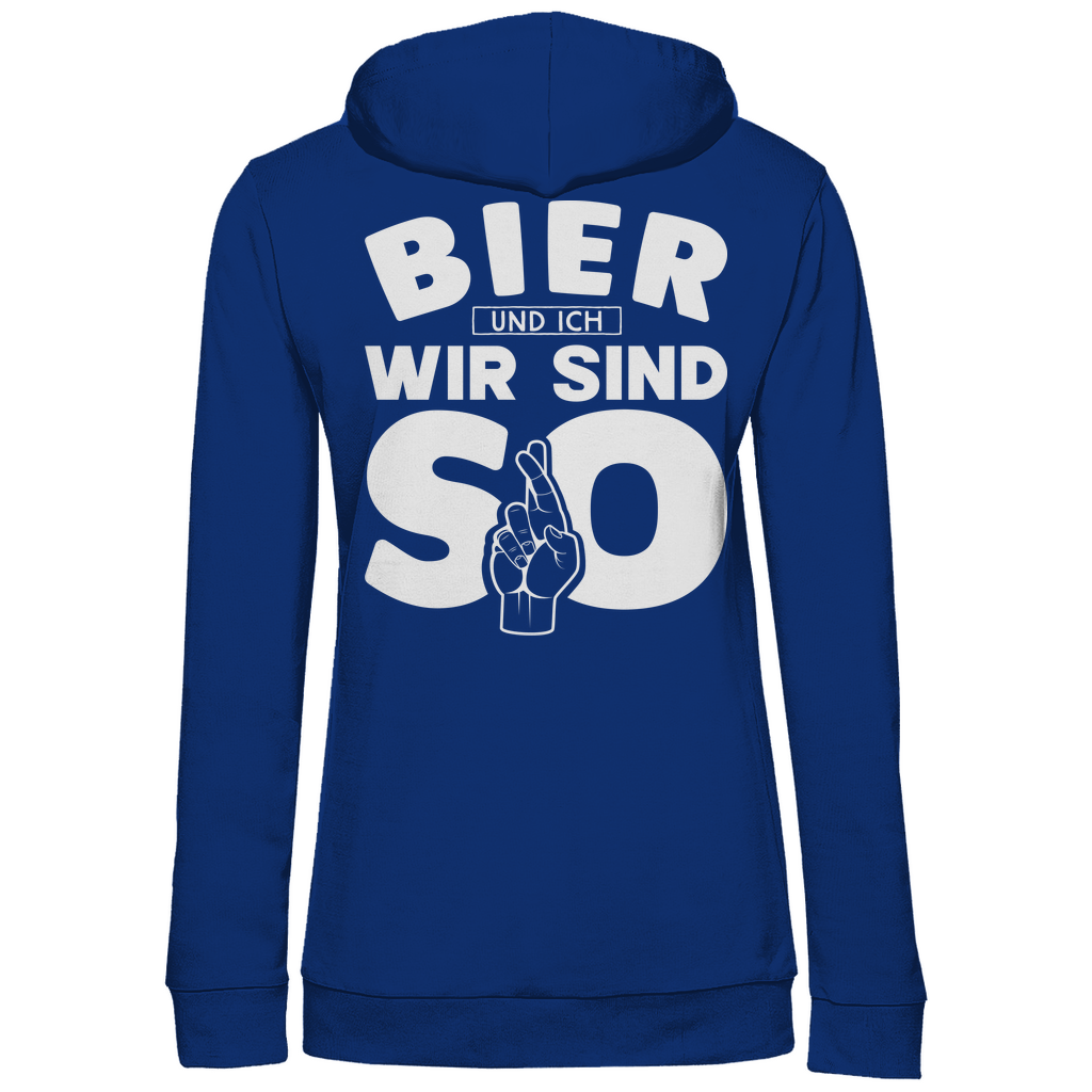 Bier und ich wir sind so - Damen Hoodie Royal