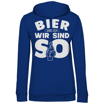 Bier und ich wir sind so - Damen Hoodie Royal