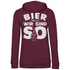 Bier und ich wir sind so - Damen Hoodie Wine