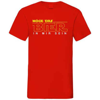 Möge das Bier in mir sein - Star Wars - Herren V-Neck Shirt Red