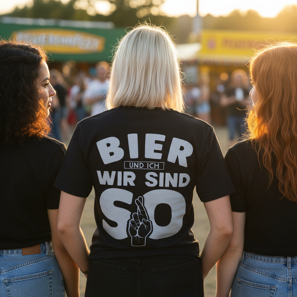 Bier und ich wir sind so - Damenshirt