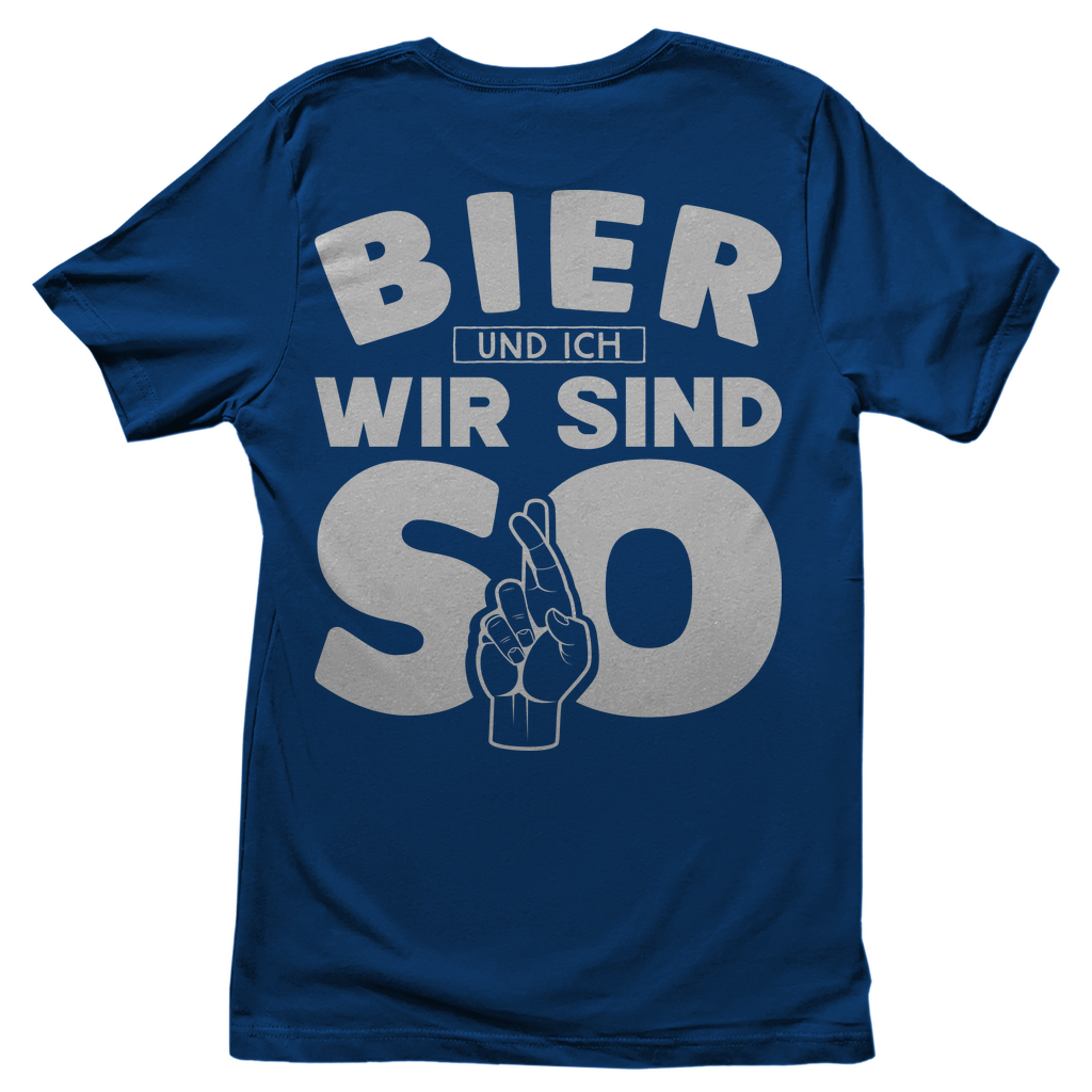 Bier und ich wir sind so - Damenshirt Royal Blue