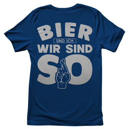 Bier und ich wir sind so - Damenshirt Royal Blue