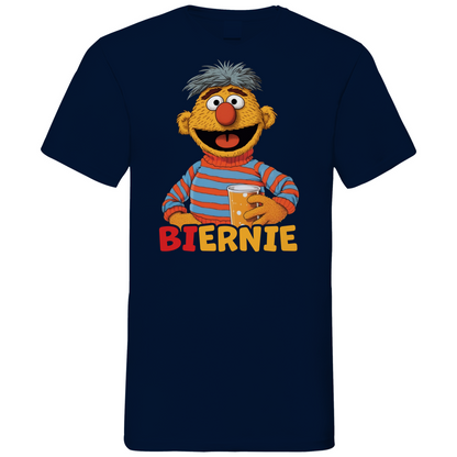Sesamstraße - Ernie Biernie - Herren V-Neck Shirt Navy
