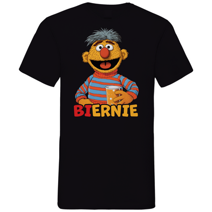 Sesamstraße - Ernie Biernie - Herren V-Neck Shirt Black