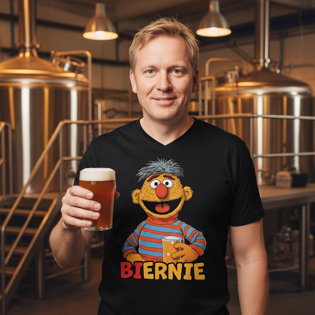 Sesamstraße - Ernie Biernie - Herren V-Neck Shirt