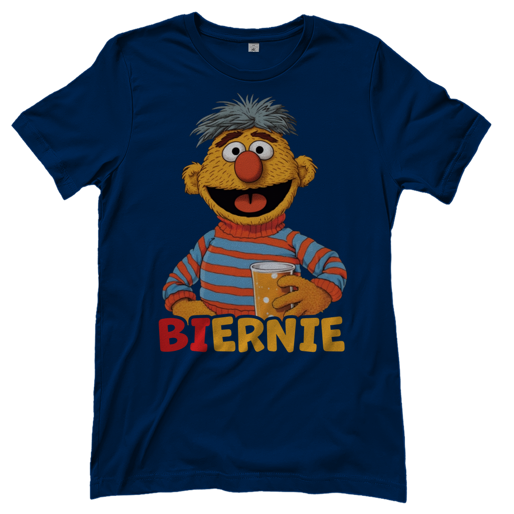 Sesamstraße - Ernie Biernie - Damenshirt Navy