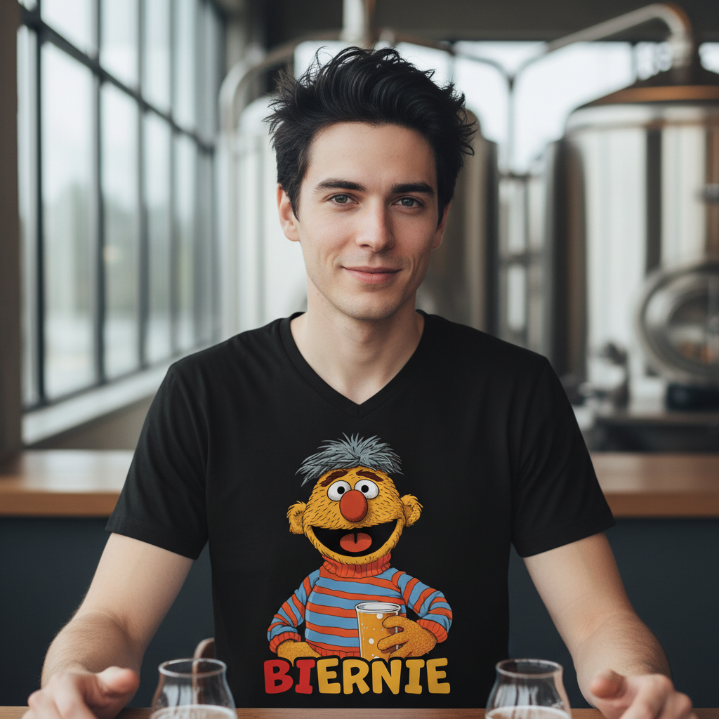 Sesamstraße - Ernie Biernie - Herren V-Neck Shirt