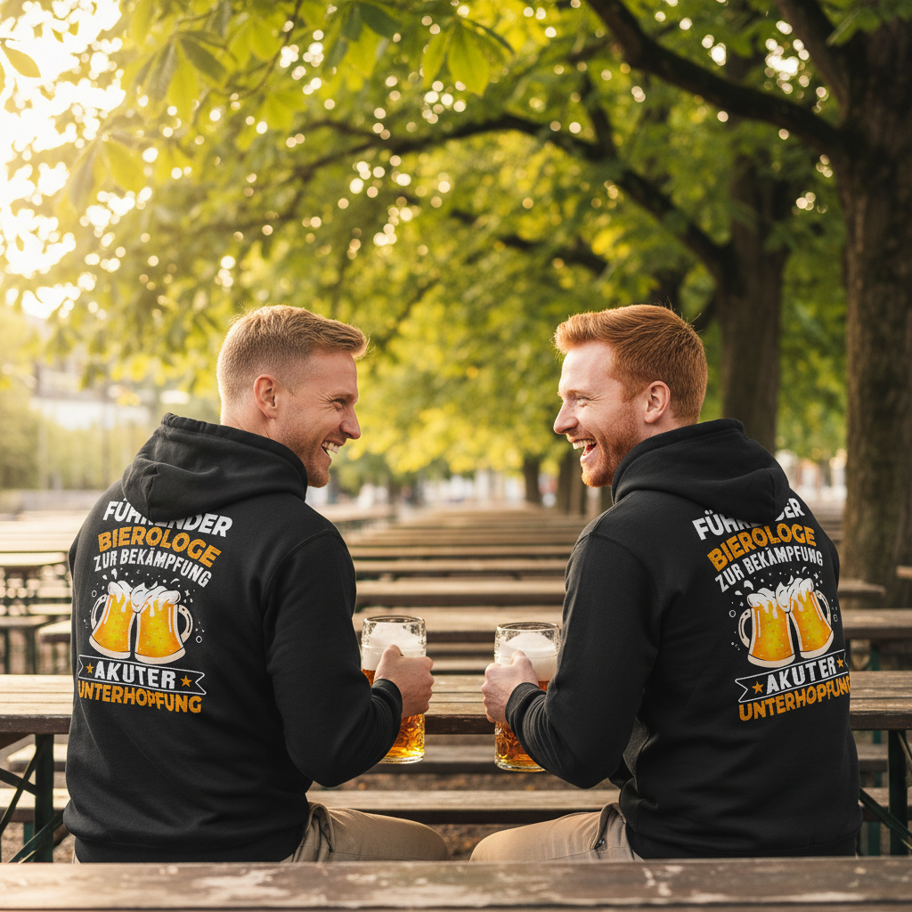 Führender Bierologe zur Bekämpfung akuter Unterhopfung - Unisex Hoodie