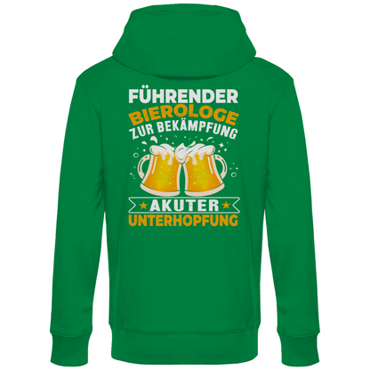 Führender Bierologe zur Bekämpfung akuter Unterhopfung - Unisex Hoodie Kelly Green