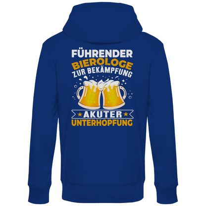 Führender Bierologe zur Bekämpfung akuter Unterhopfung - Unisex Hoodie Royal