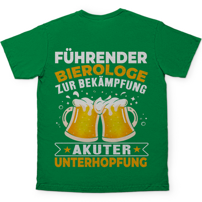 Führender Bierologe zur Bekämpfung akuter Unterhopfung - Herren Shirt Kelly Green