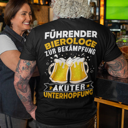 Führender Bierologe zur Bekämpfung akuter Unterhopfung - Herren V-Neck Shirt