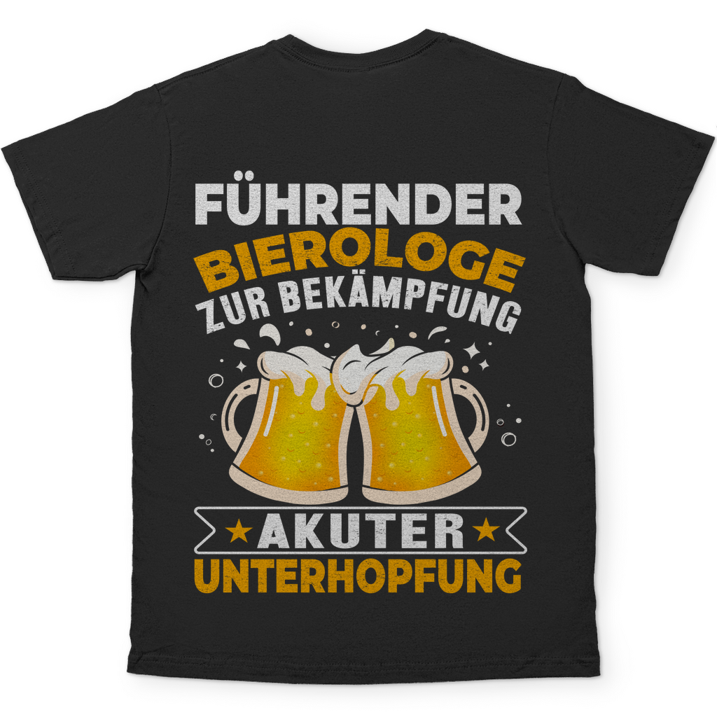 Führender Bierologe zur Bekämpfung akuter Unterhopfung - Herren Shirt Black