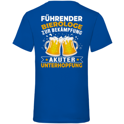 Führender Bierologe zur Bekämpfung akuter Unterhopfung - Herren V-Neck Shirt Royal Blue