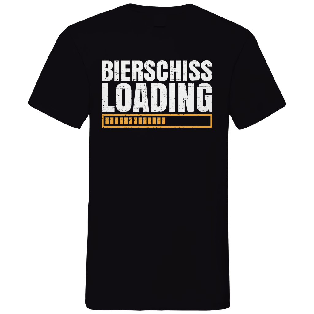 Bierschiss Loading - Herren V-Neck Shirt Black