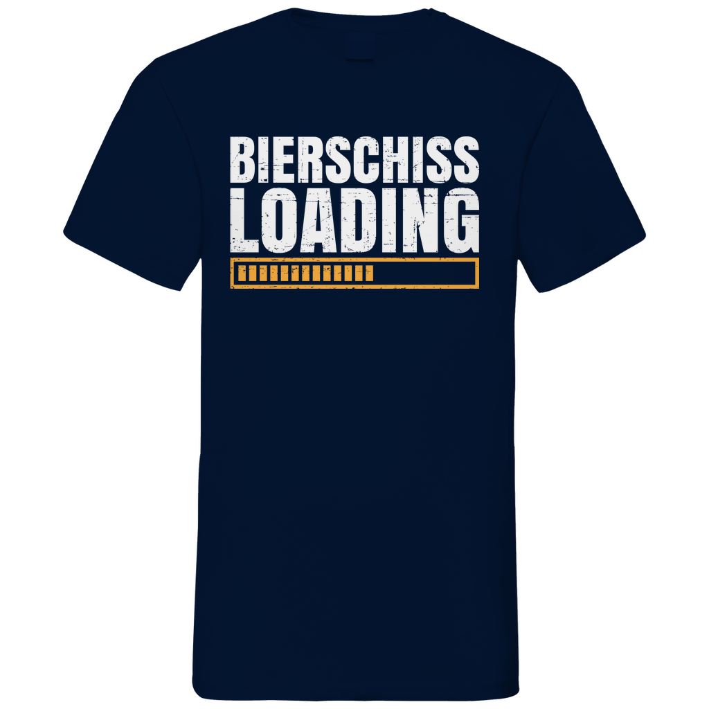 Bierschiss Loading - Herren V-Neck Shirt Navy