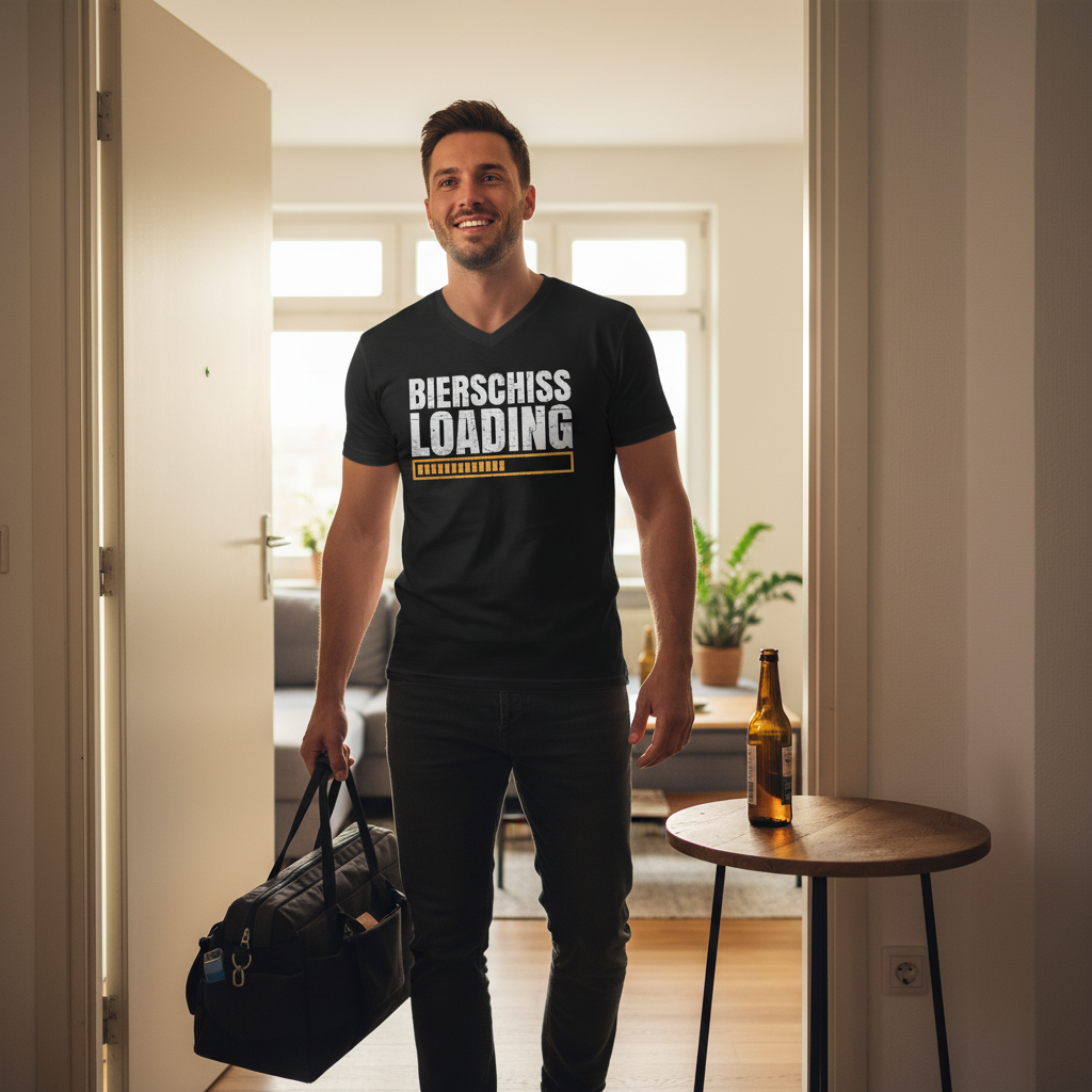 Bierschiss Loading - Herren V-Neck Shirt