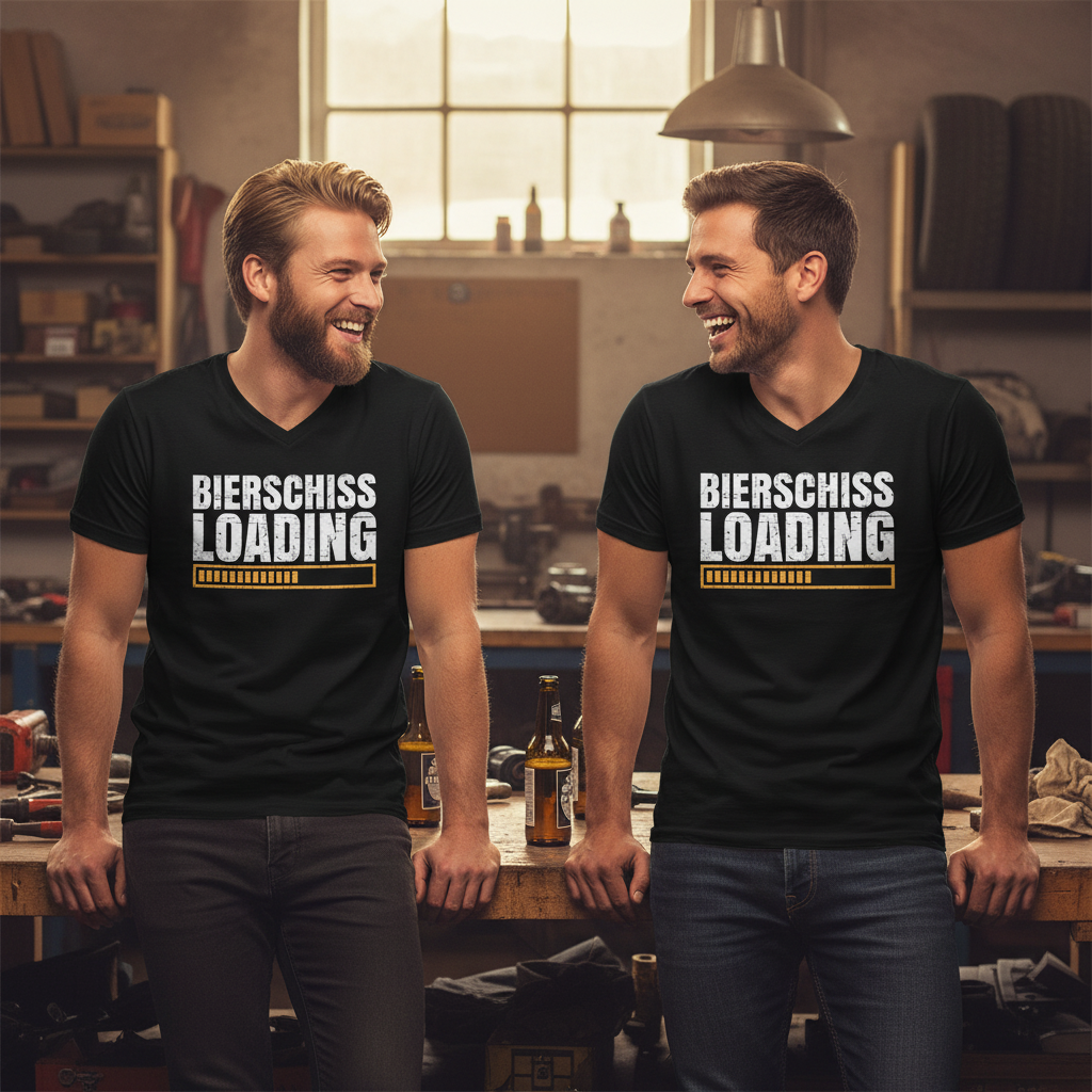 Bierschiss Loading - Herren V-Neck Shirt