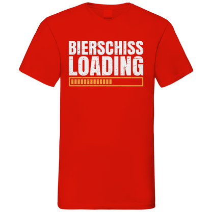 Bierschiss Loading - Herren V-Neck Shirt Red