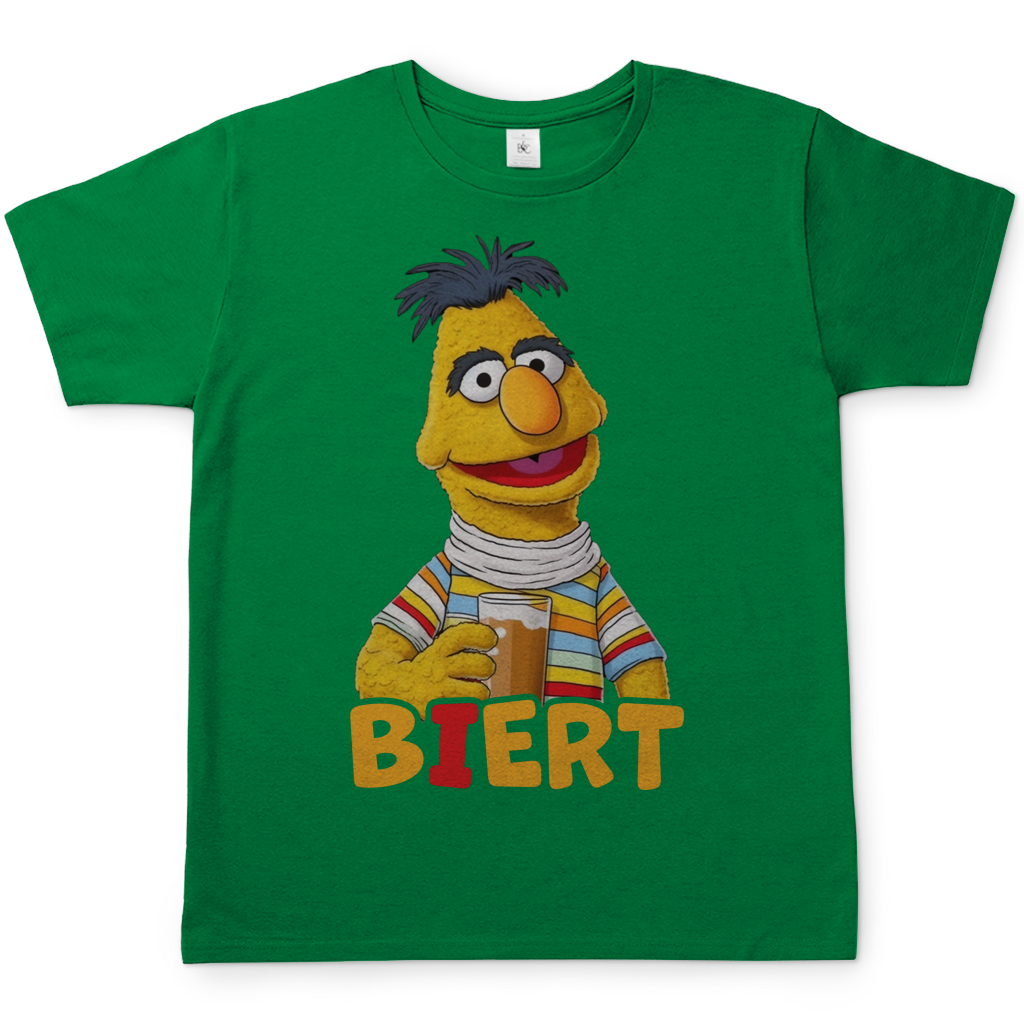 Sesamstraße - Bert Biert - Herren Shirt Kelly Green
