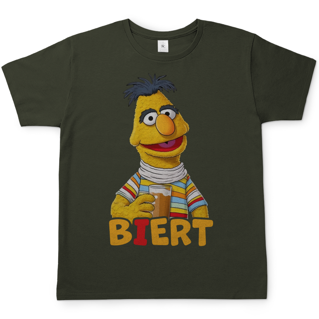 Sesamstraße - Bert Biert - Herren Shirt Urban Khaki