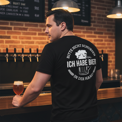 Bitte nicht schubsen - Herren V-Neck Shirt