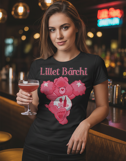 Lillet Bärchi Glücksbärchi Damen Shirt - rosa Bärchen Aperitif Bio Baumwolle