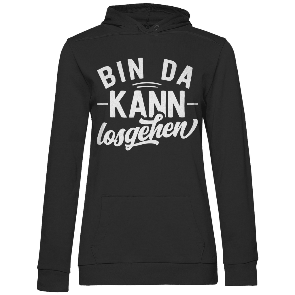 Bin da kann losgehen - Damen Hoodie Black