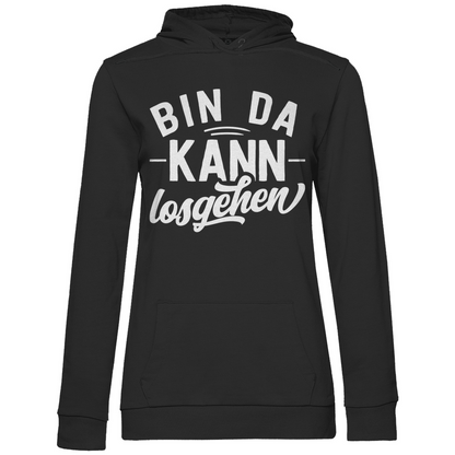 Bin da kann losgehen - Damen Hoodie Black