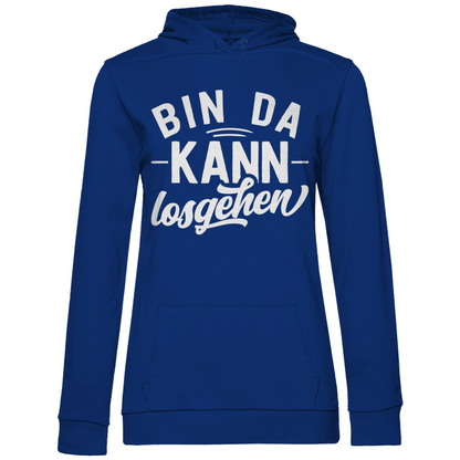 Bin da kann losgehen - Damen Hoodie Royal