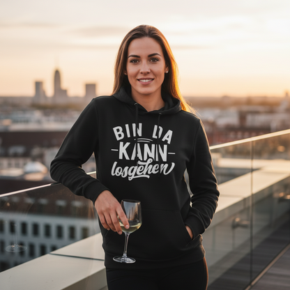 Bin da kann losgehen - Damen Hoodie