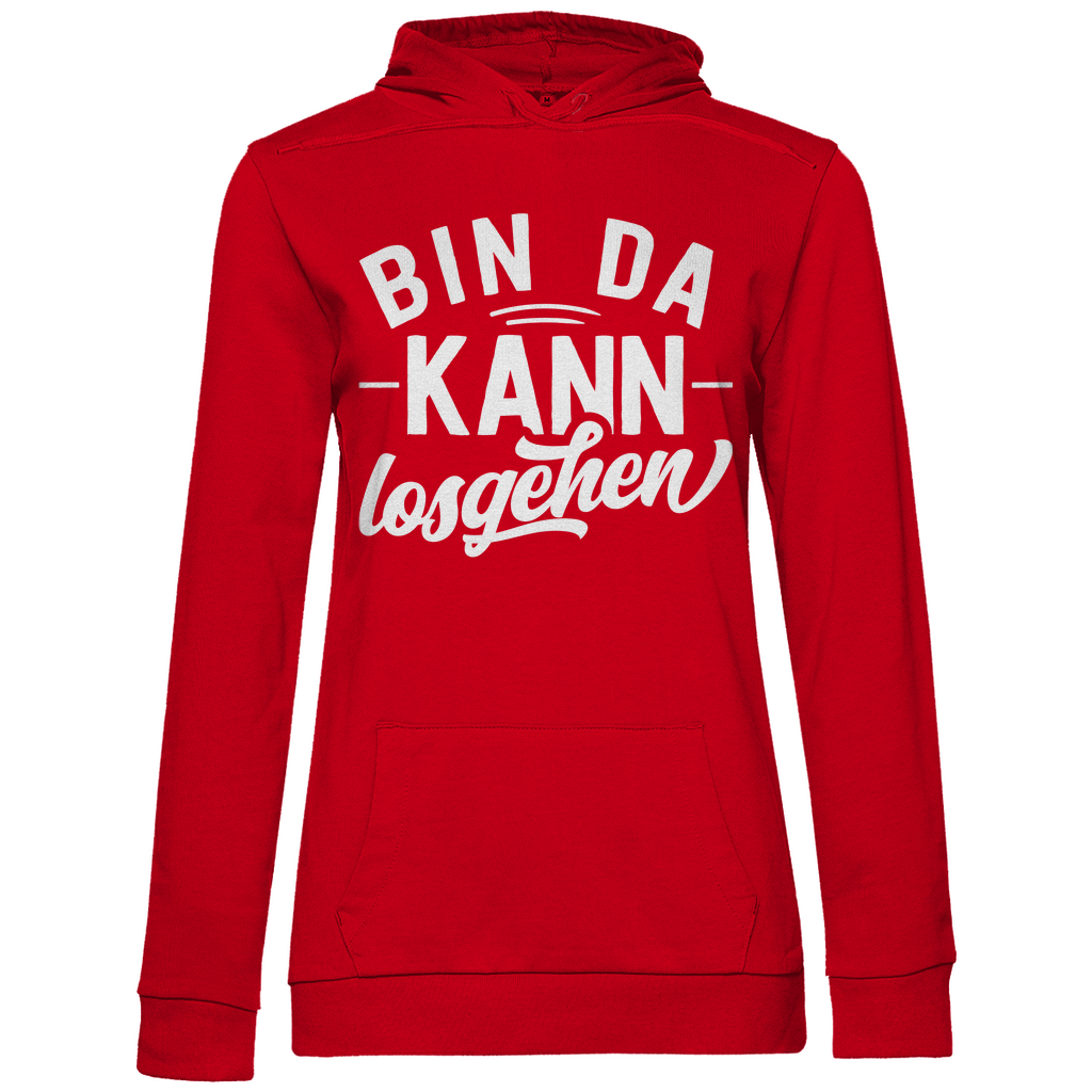 Bin da kann losgehen - Damen Hoodie Red