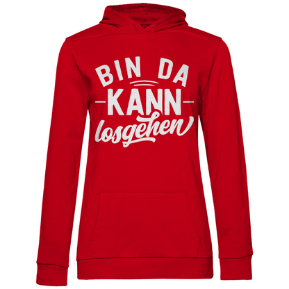 Bin da kann losgehen - Damen Hoodie Red