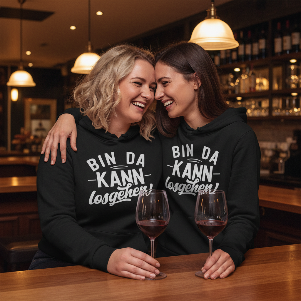 Bin da kann losgehen - Damen Hoodie