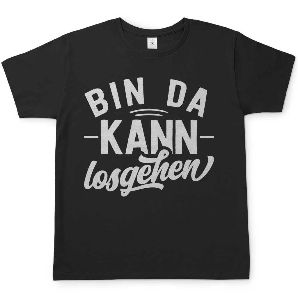 Bin da kann losgehen - Herren Shirt Black