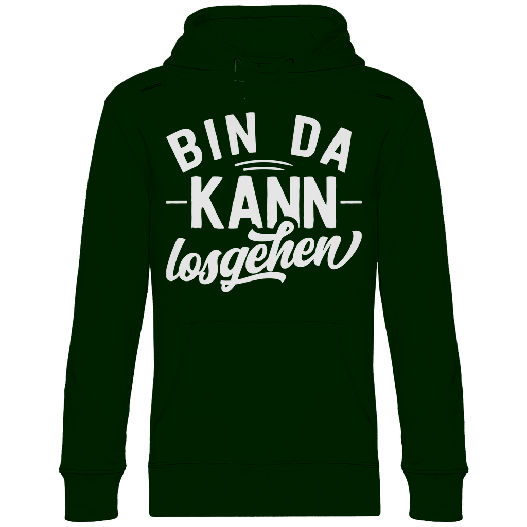 Bin da kann losgehen - Unisex Hoodie Forest Green