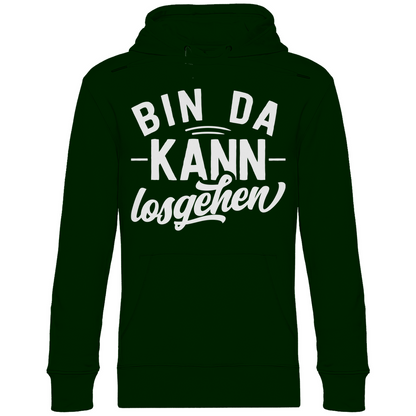 Bin da kann losgehen - Unisex Hoodie Forest Green
