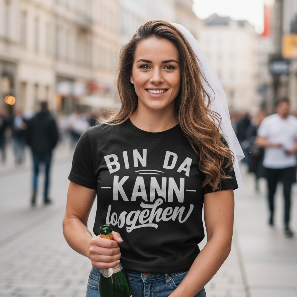 Bin da kann losgehen - Damenshirt