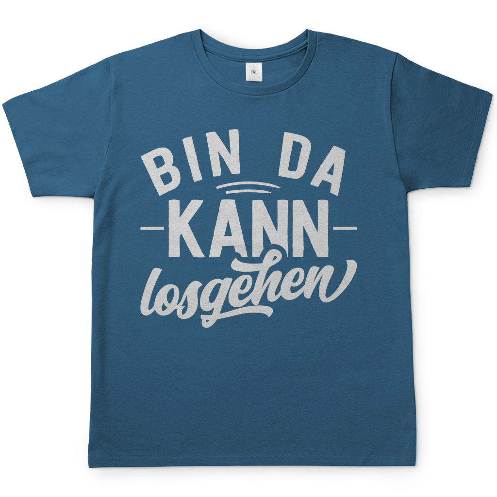 Bin da kann losgehen - Herren Shirt Stone Blue
