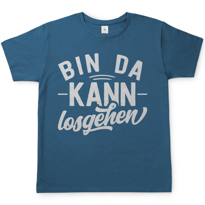 Bin da kann losgehen - Herren Shirt Stone Blue