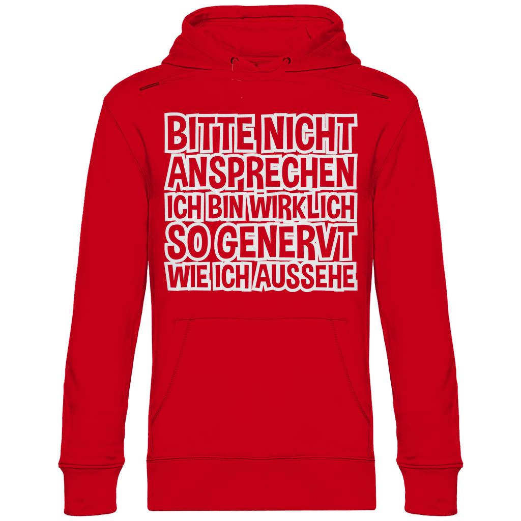 Bitte nicht ansprechen ich bin genervt - Unisex Hoodie Red
