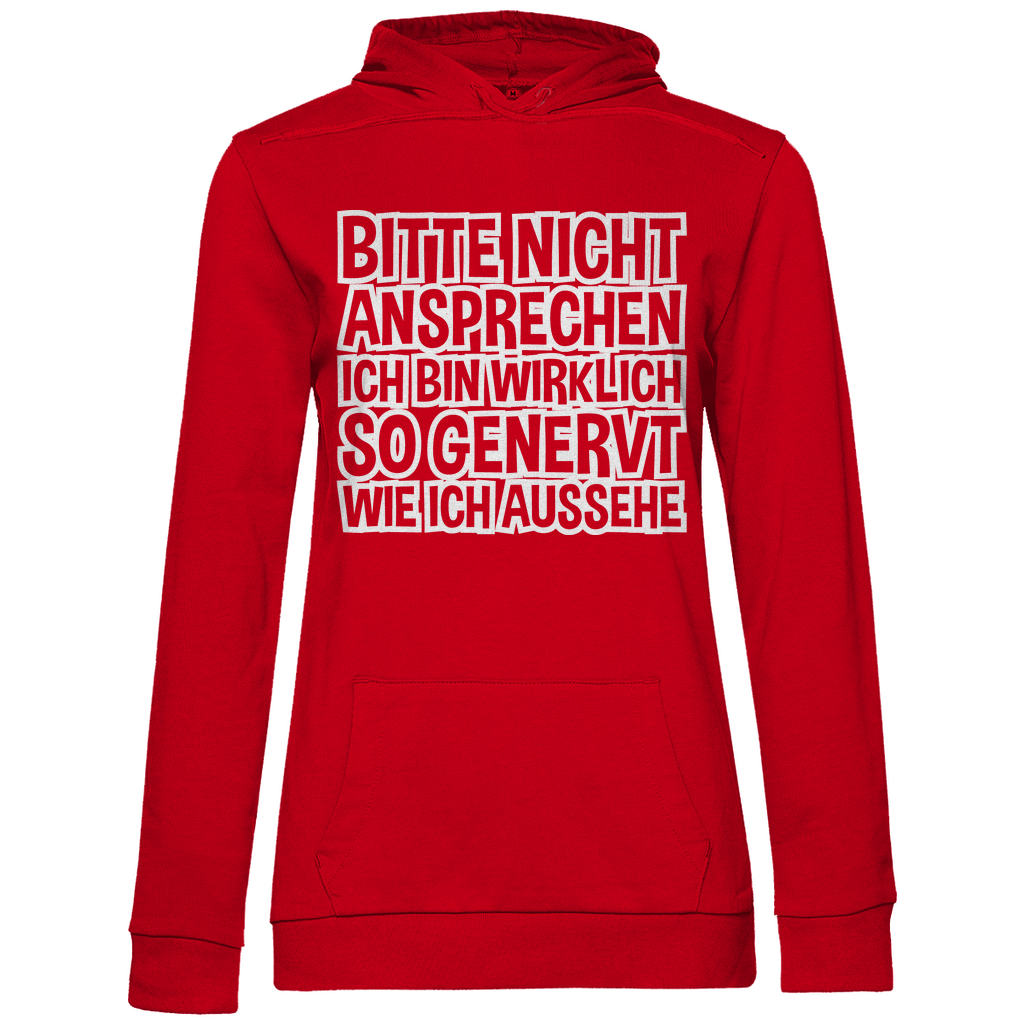 Bitte nicht ansprechen ich bin genervt - Damen Hoodie Red