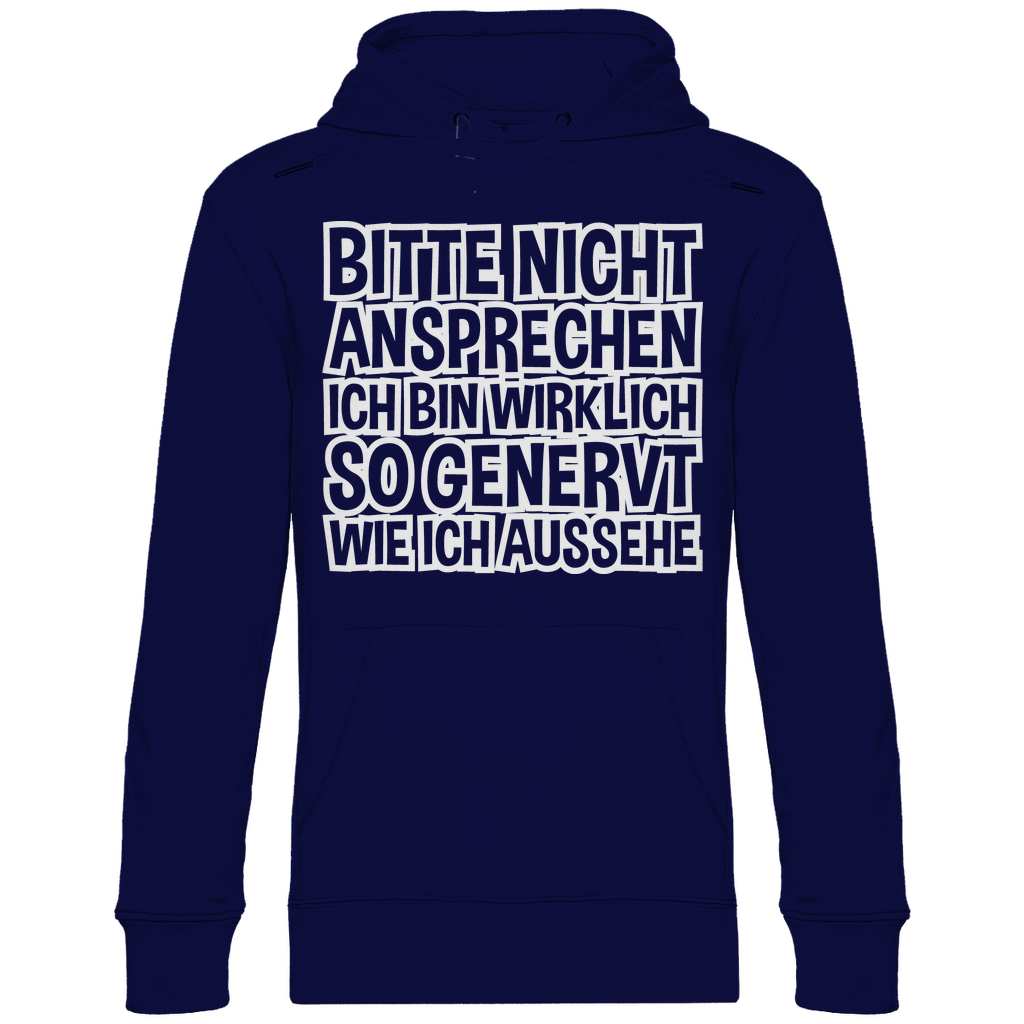 Bitte nicht ansprechen ich bin genervt - Unisex Hoodie Navy Blue